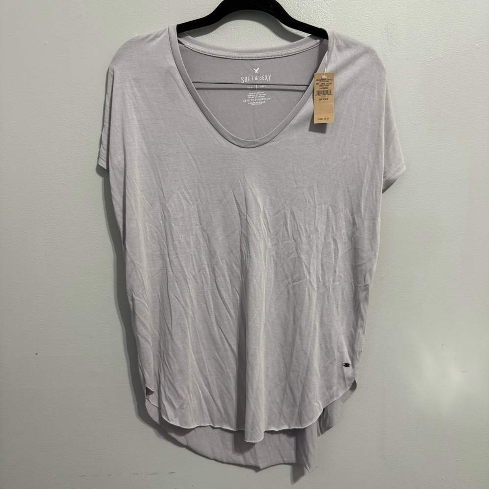 NWT American Eagle Soft & Sexy Scoop Neck Oversized TShirt Size XS/S